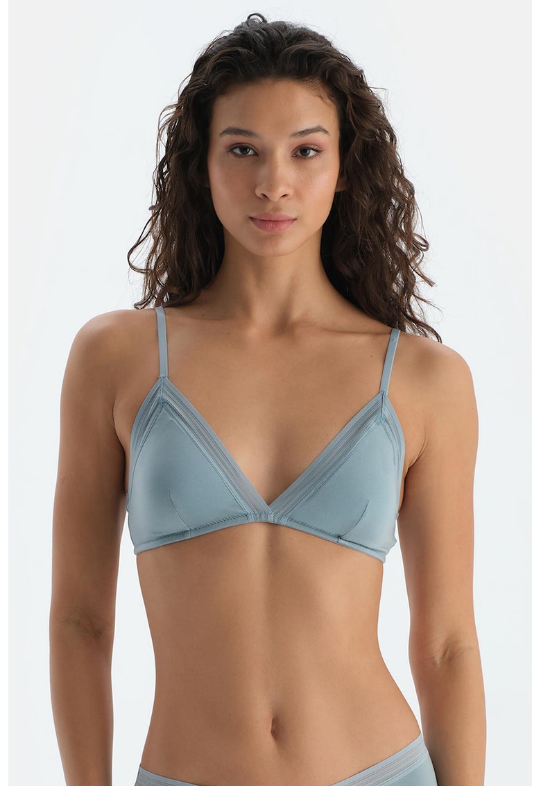 Sutien din amestec de lyocell cu cupe triunghiulare