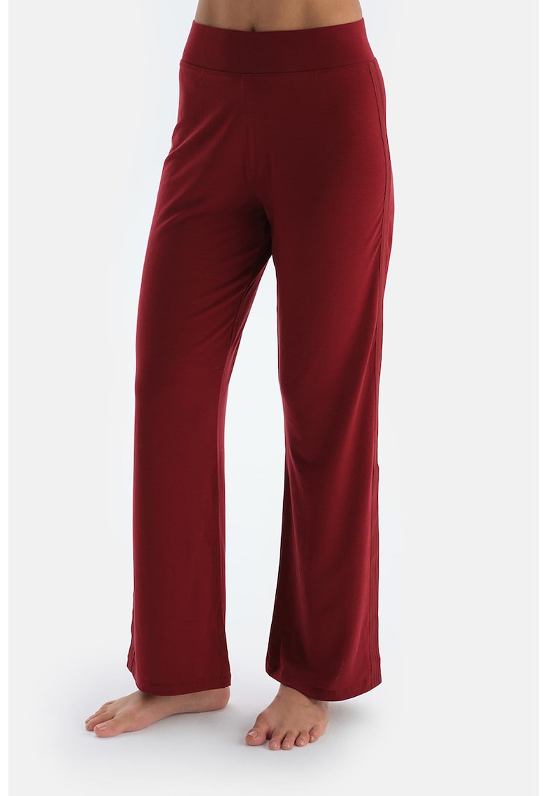 Pantaloni lejeri de pijama cu talie medie