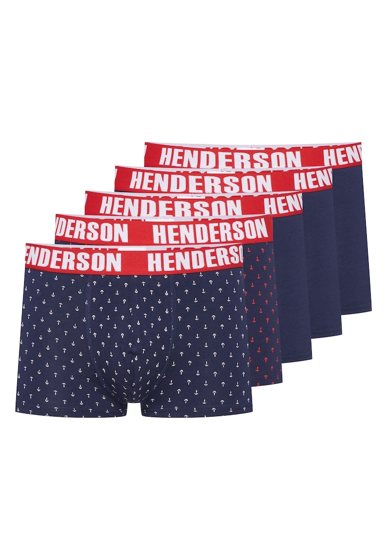 Boxeri Ohio set de 5 perechi bleumarin - rosu