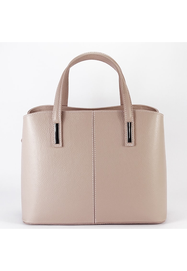 Geanta mare din piele naturala 8922 - Roz - 25x32x14