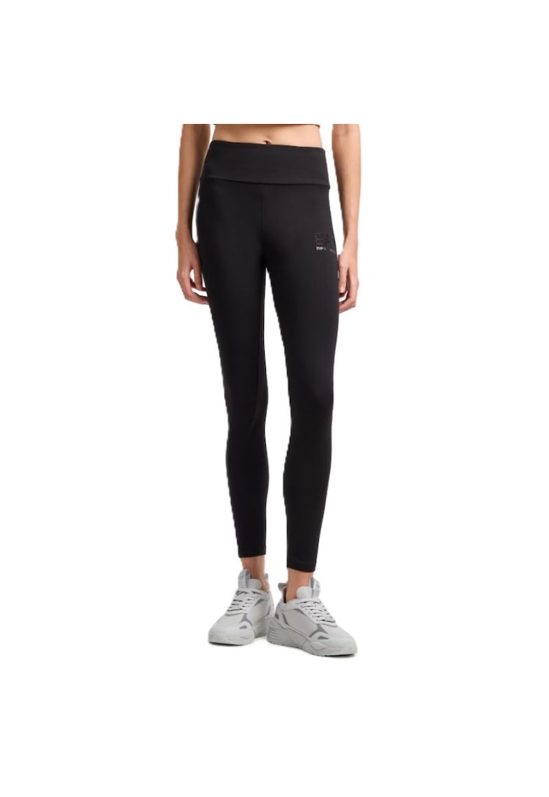 Colanti  pentru Femei - w leggings high waist fancy strass - 7W000169-AF12484-UC001 - XS INTL - Negru