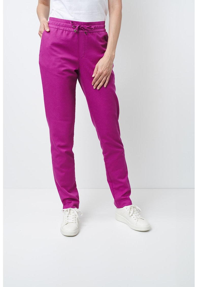 Pantaloni femei Anna 7500 roz inchis