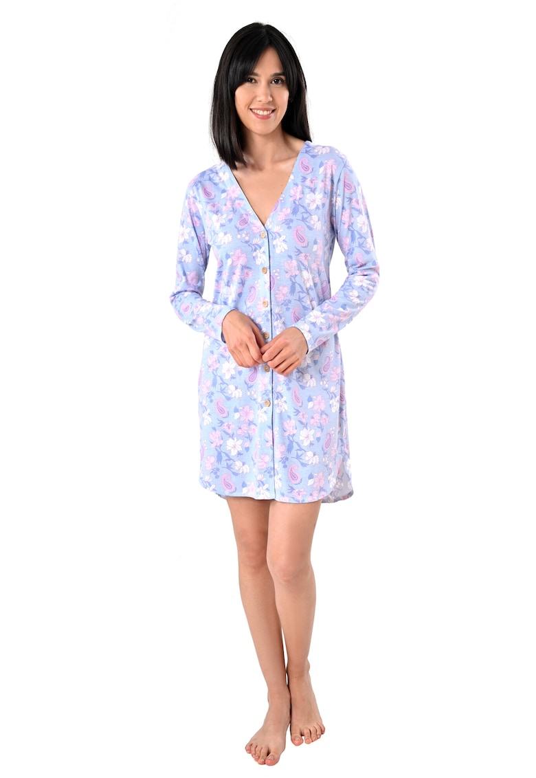 Camasa de noapte din bumbac CNI04 - Multicolor