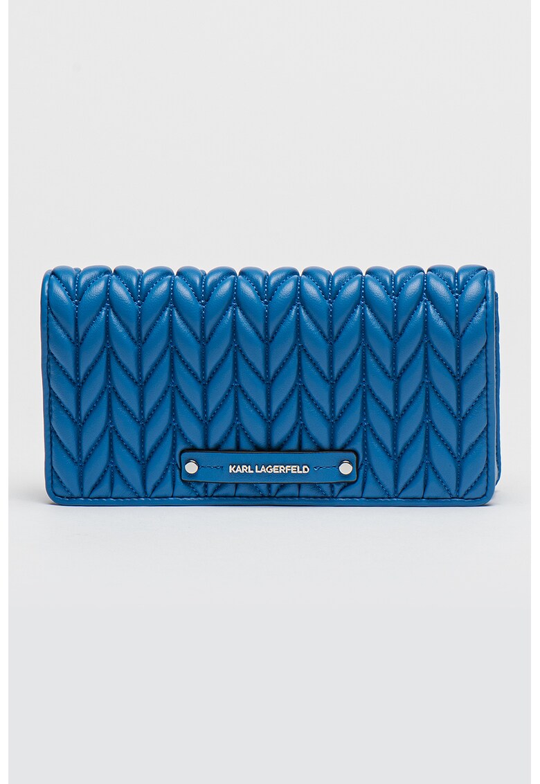 Geanta crossbody de piele ecologica Weave - Albastru lavanda