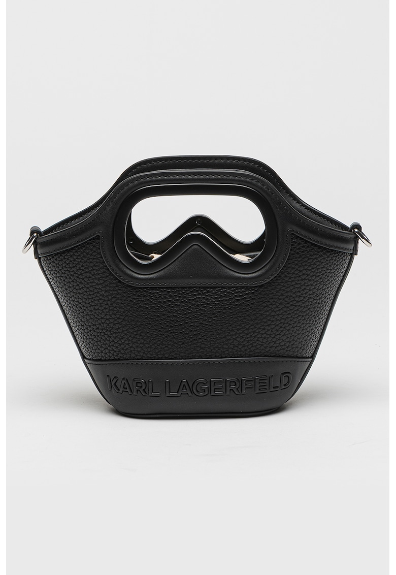 Geanta crossbody de piele ecologica Aviator Tulip - Negru