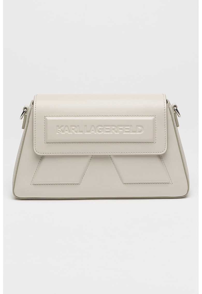 Geanta crossbody din piele cu bareta logo