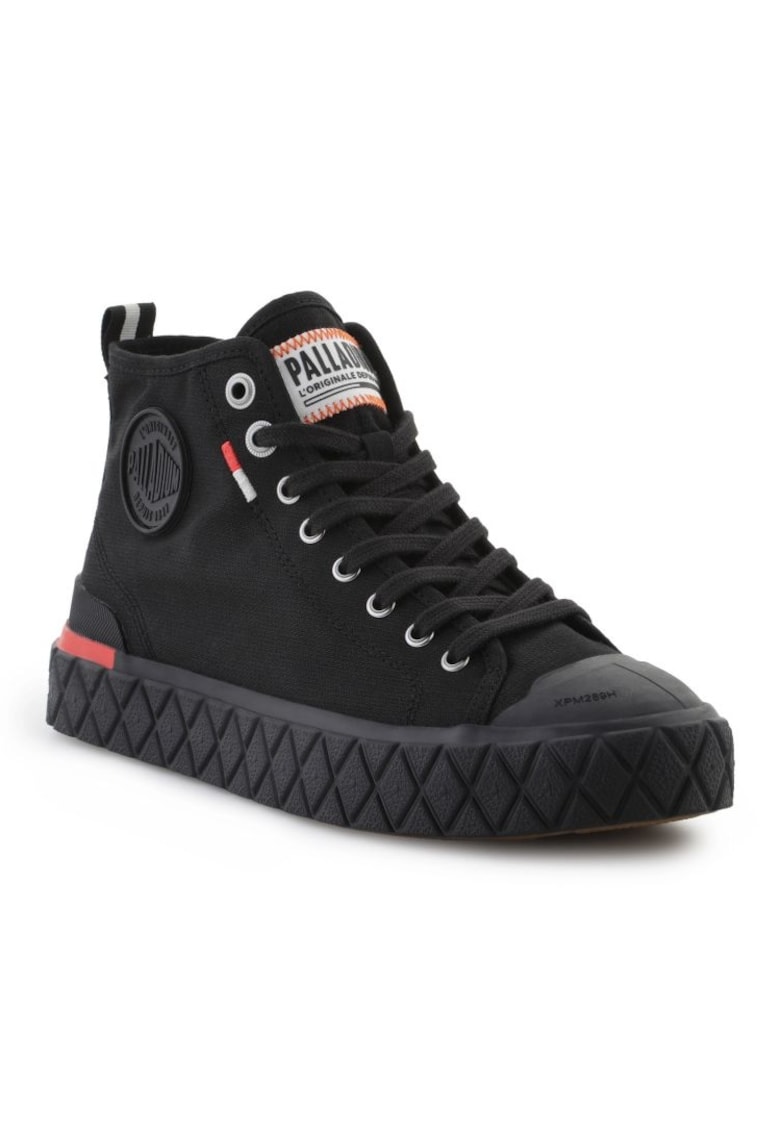 Tenisi mid-cut cu logo aplicat