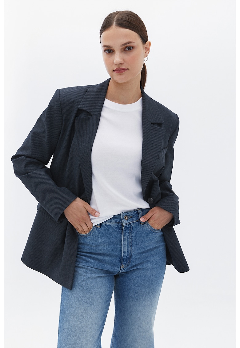 Tricou din bumbac cu model uni