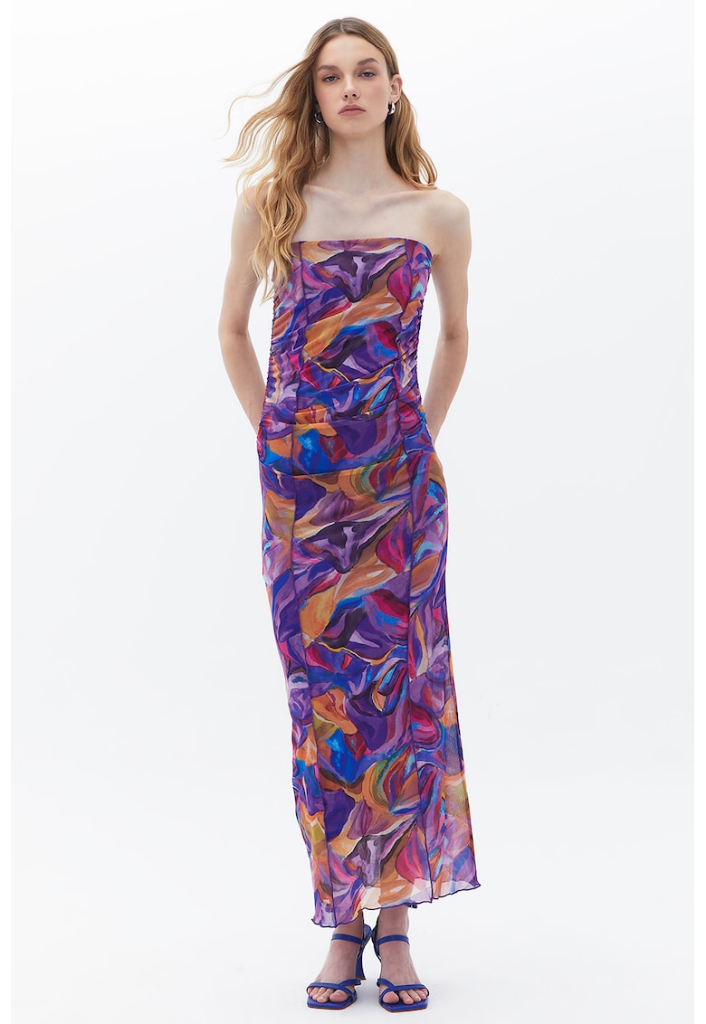 Rochie cambrata cu imprimeu