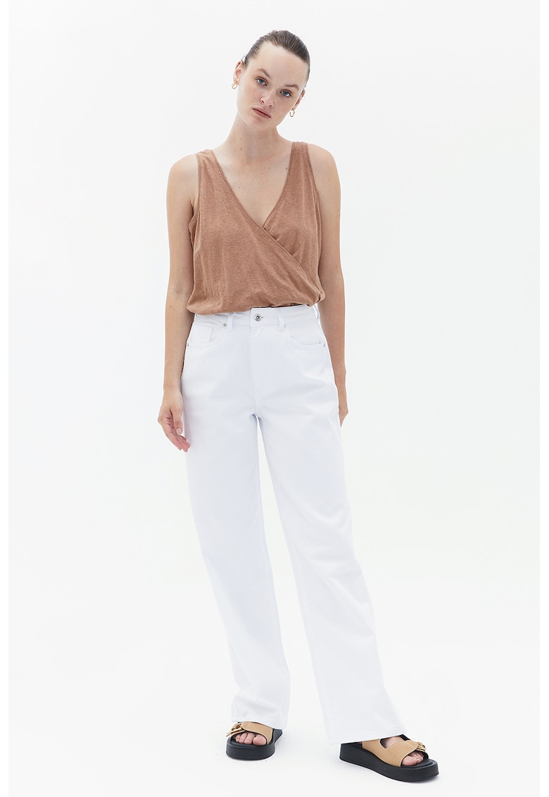 Blugi relaxed fit - Alb optic