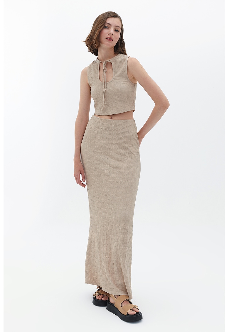 Fusta maxi cu model uni