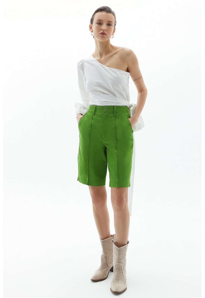 Pantaloni drepti din amestec de lyocell