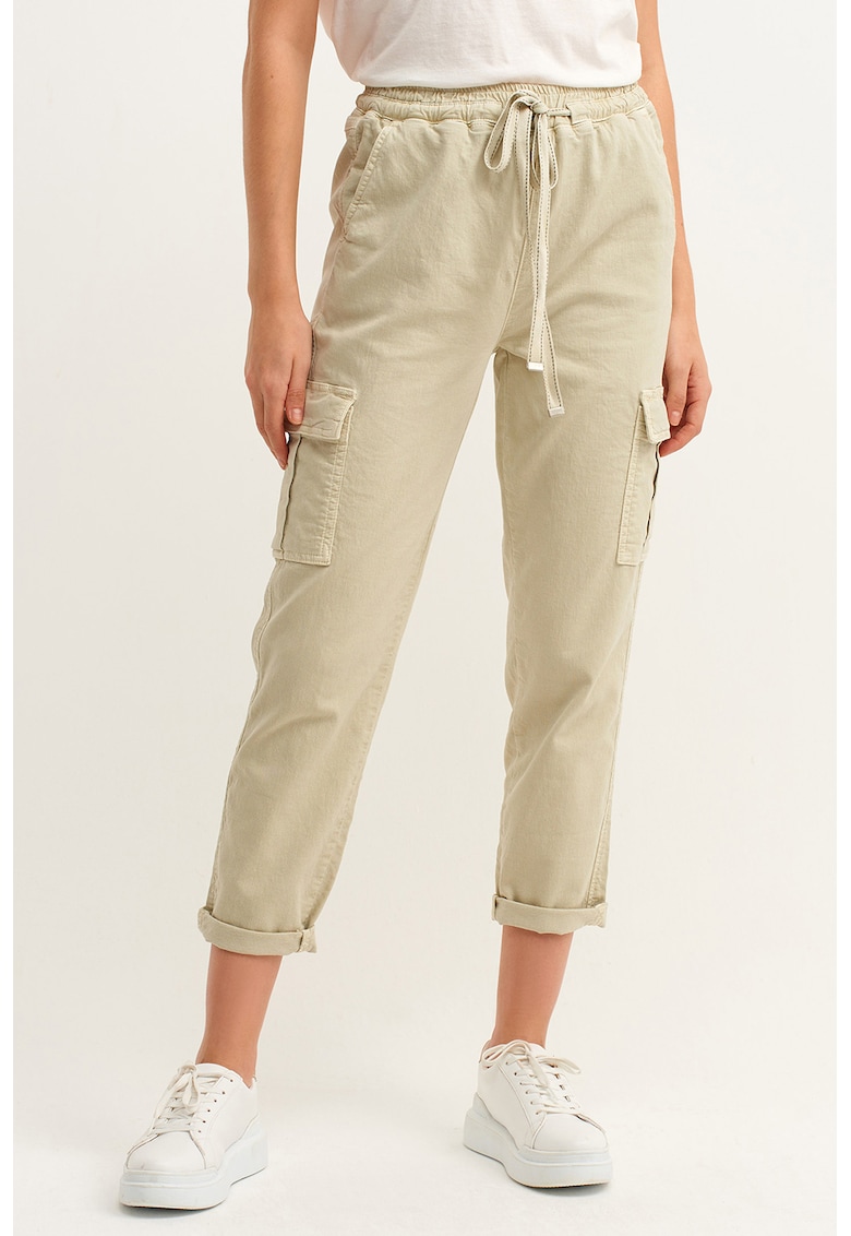 Pantaloni cargo crop