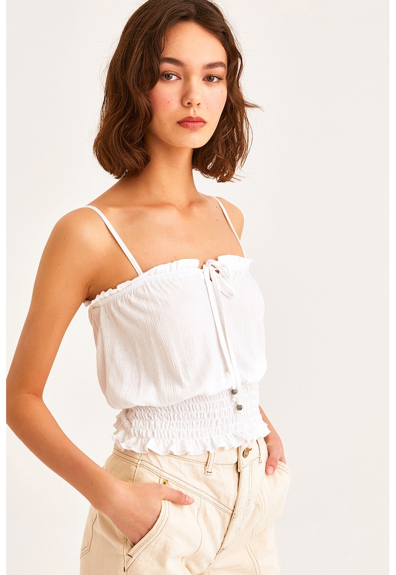 Top cu insertii elastice