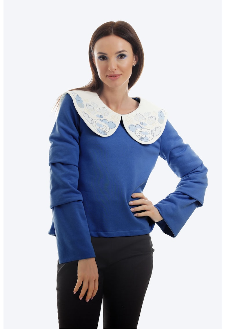 Bluza de bumbac cu guler Baby Doll