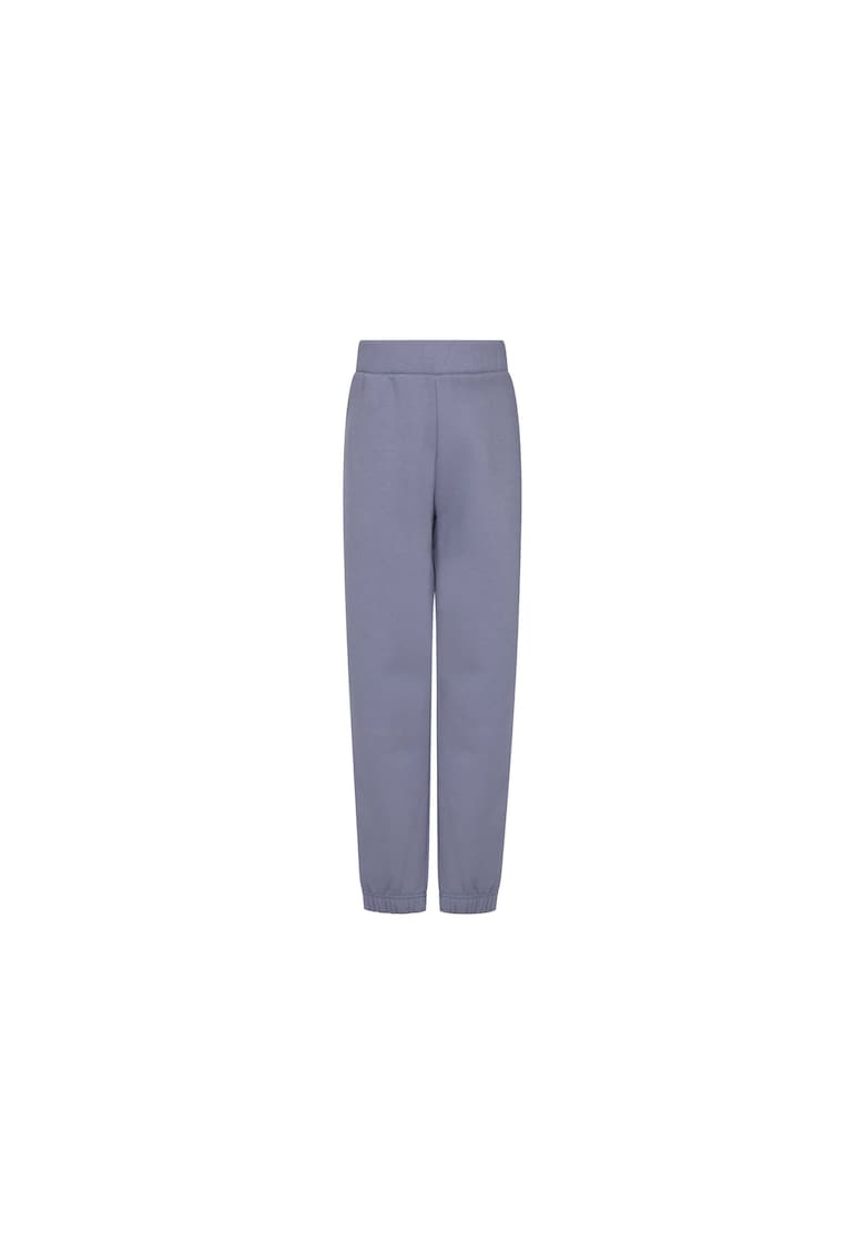 Pantaloni sport pentru fete - jogger - talie inalta - fleece interior - bumbac