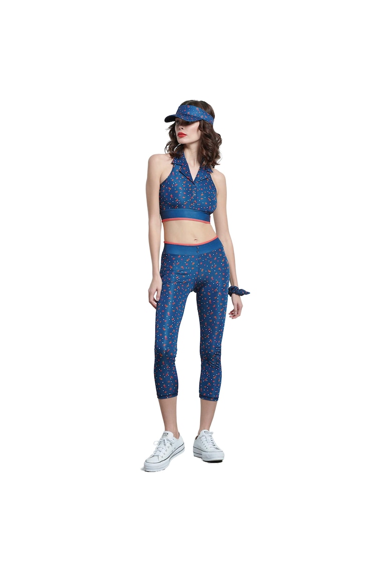 Pantaloni sport dama OCEAN - Poliester/Elastan - Albastru -