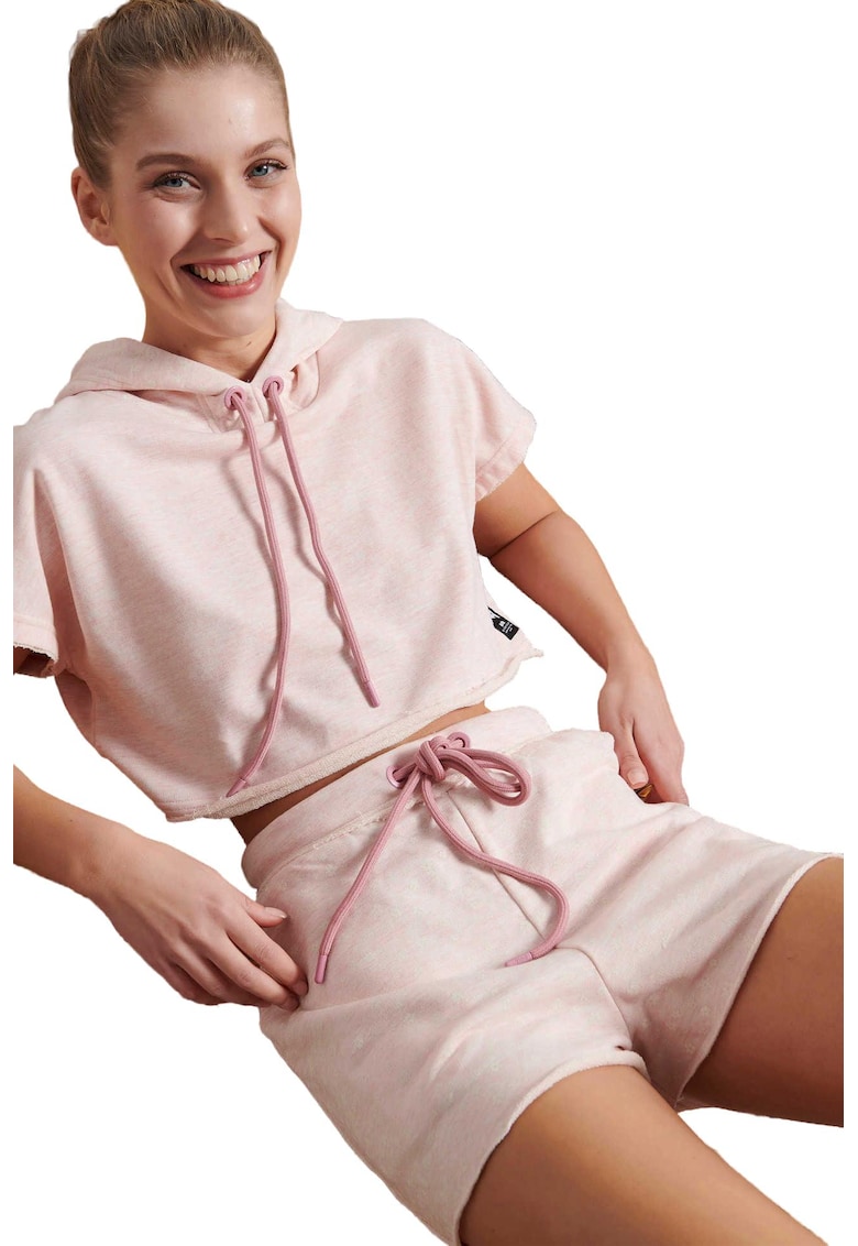 Pantaloni scurti dama Homewear - Bumbac/Poliester - Roz