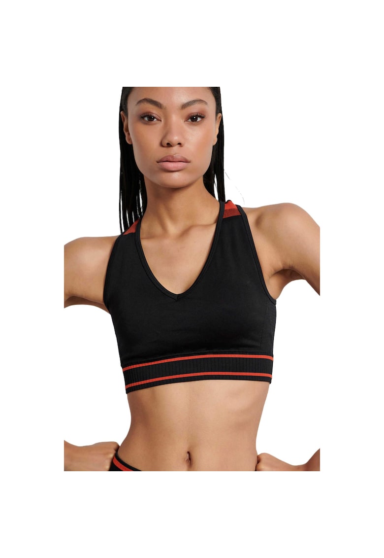 Bustiera sport dama - Poliamida/Elastan - Negru -