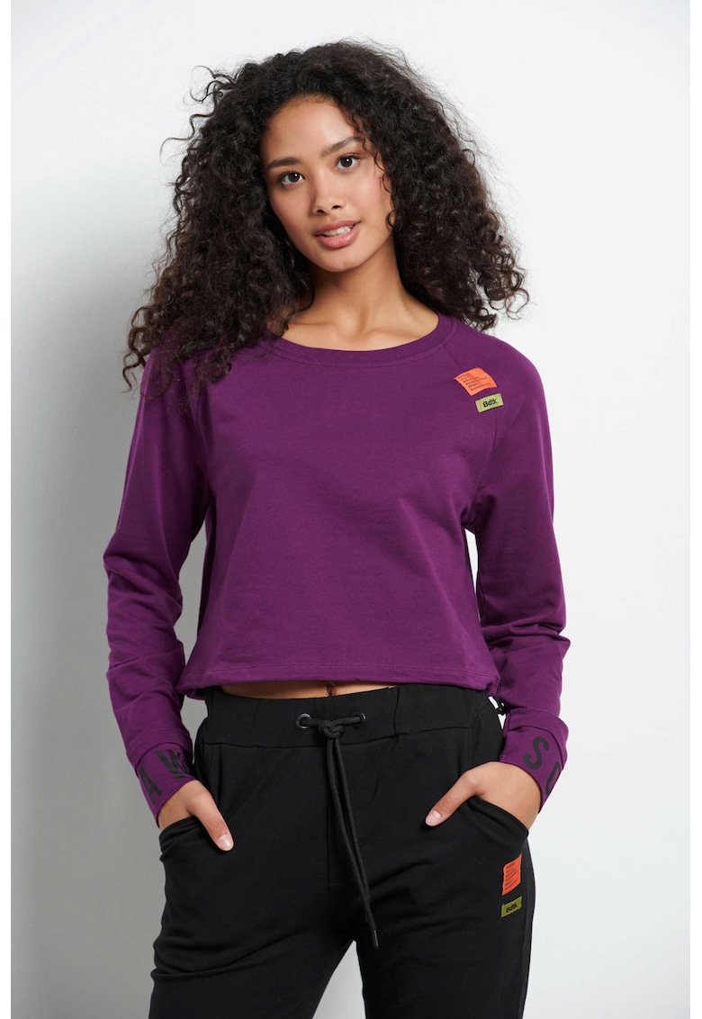 Bluza dama decupata - ajustabila - decolteu rotund - bumbac
