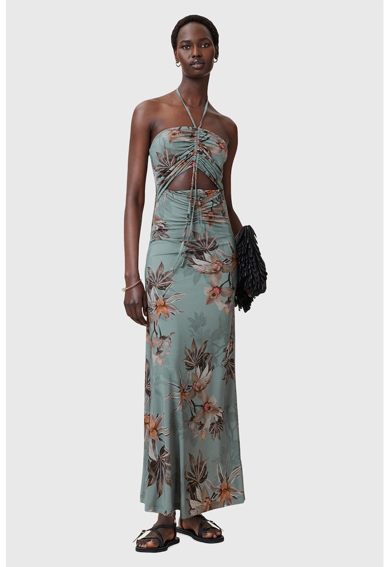 Rochie maxi cu design cu fronseuri Celia