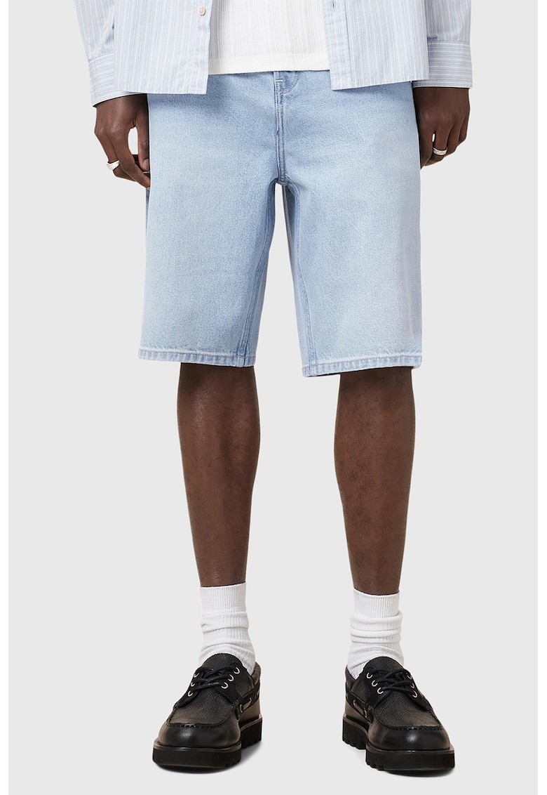 Blugi scurti relaxed-fit Alva - Albastru deschis