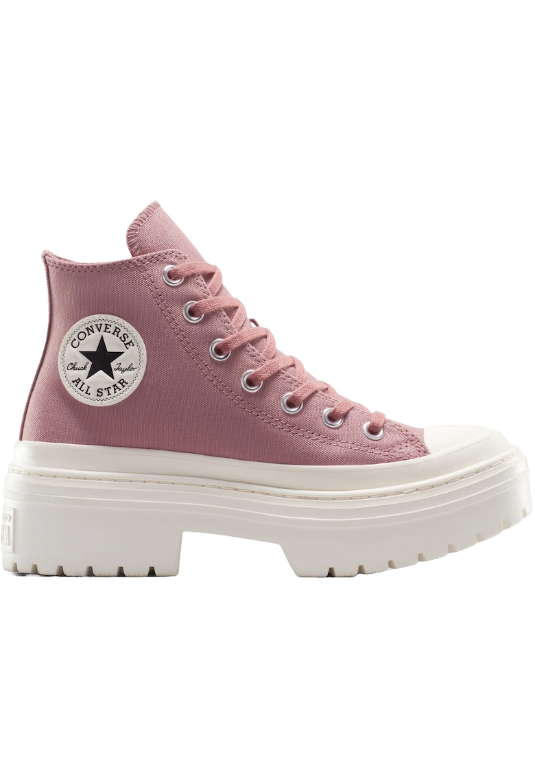 Tenisi  Chuck Taylor All Star cu platforma si toc inalt