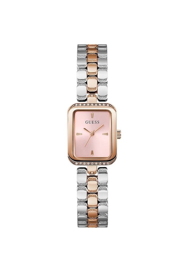 Ceas femei - Roz - 22mm - Bratara Argintie si Roz Aurie