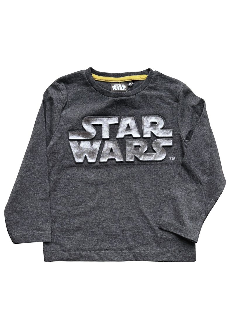 Tricou cu maneca lunga - Star Wars - gri - bumbac -