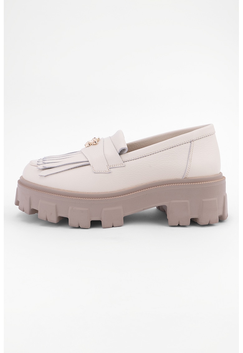 Pantofi loafer din piele cu detalii cu franjuri Astra