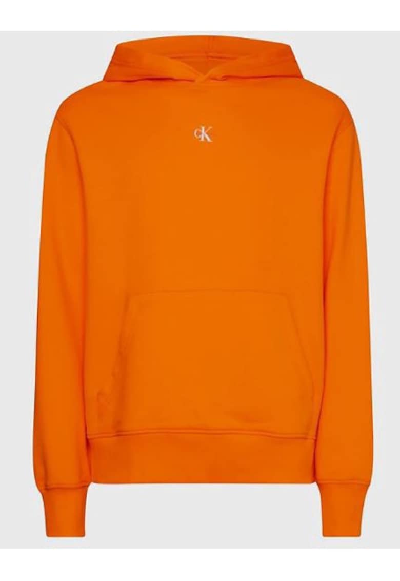 Calvin Klein Jeans Hanorac oversize barbati - Bumbac - Portocaliu - Portocaliu
