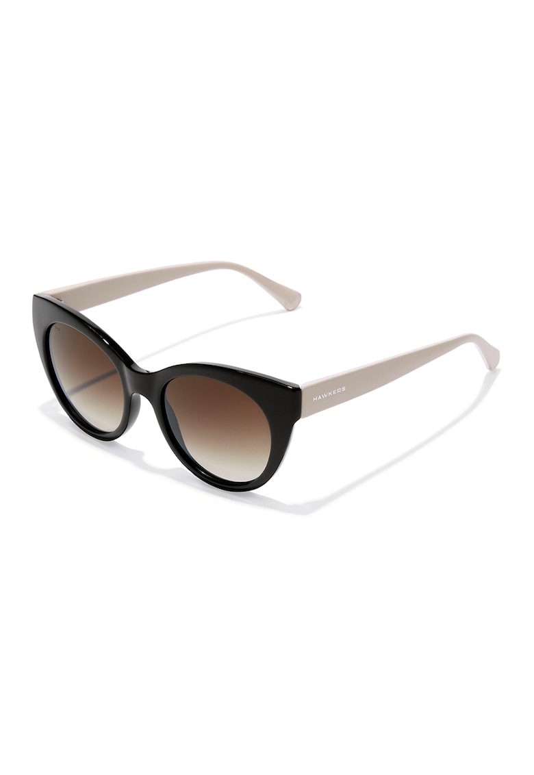 Ochelari de soare cat-eye cu lentile in degrade - Negru/Maro taupe