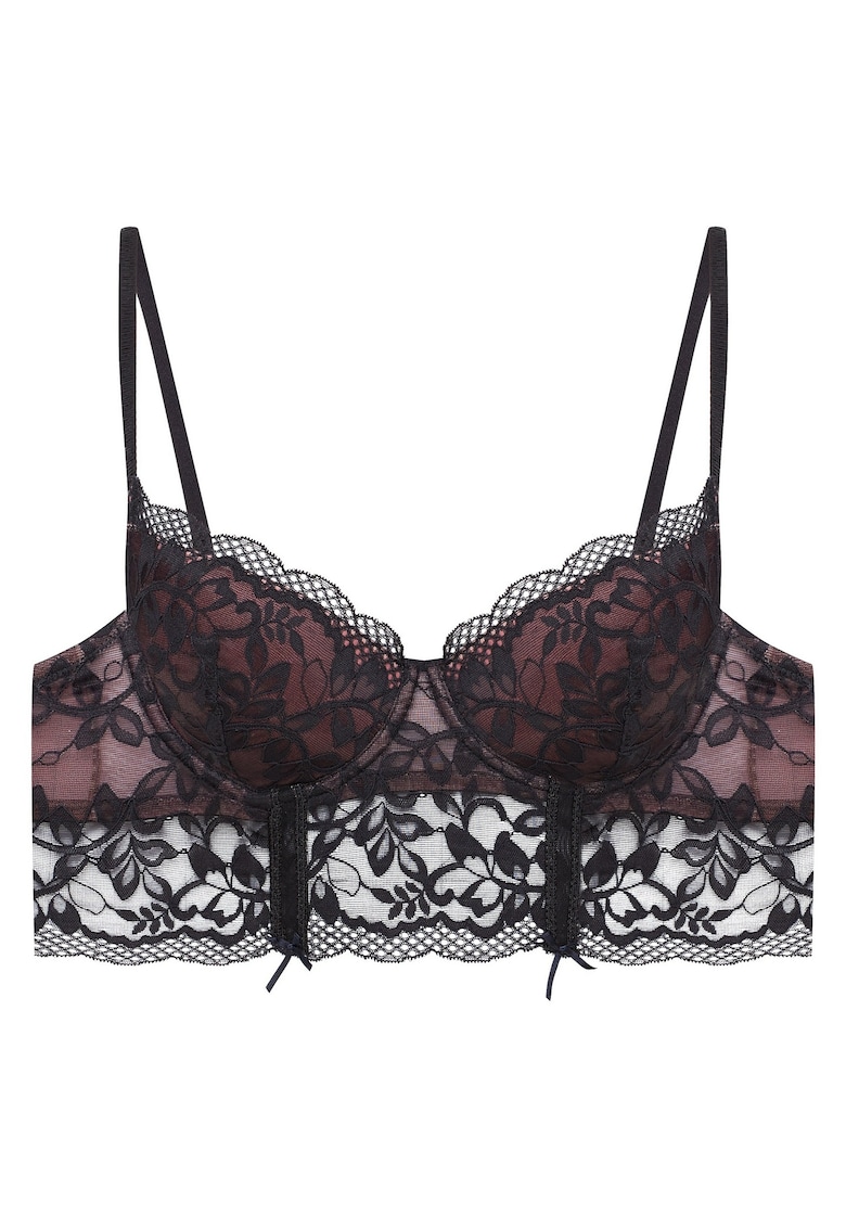 Sutien push-up Klara  Negru roz