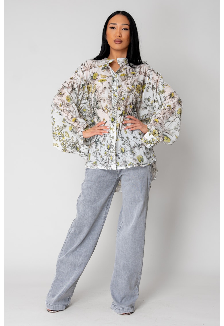 Camasa cu maneca lunga Butterfly Garden Off White 15513