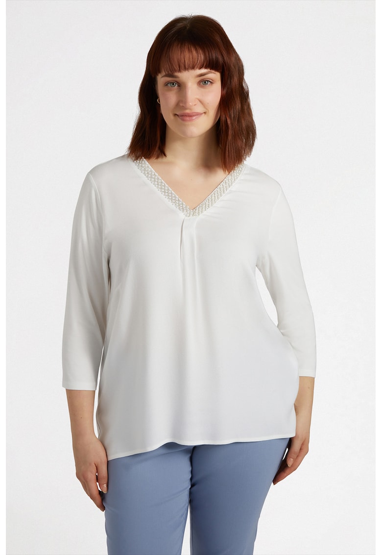 Bluza uni cu decolteu in V