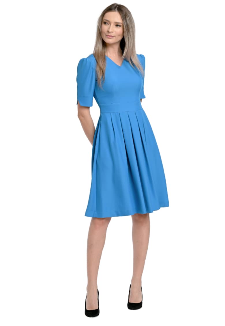 Rochie plisata cu talia marcata Aroma