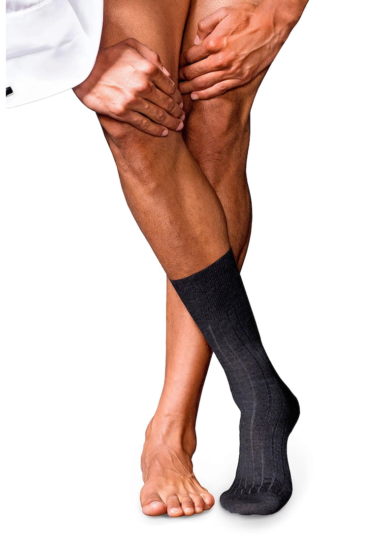 Sosete lungi din amestec de casmir No. 2 Finest Cashmere - Bleumarin