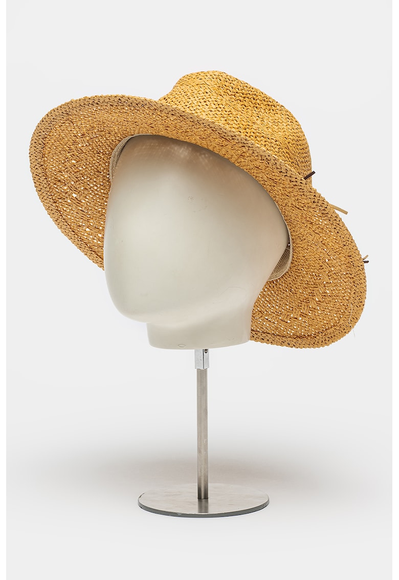 Palarie fedora cu bor rotund si model uni