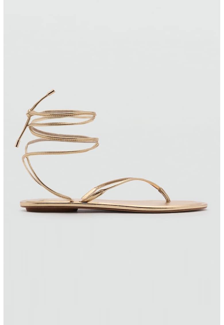 Sandale de piele ecologica cu barete multiple