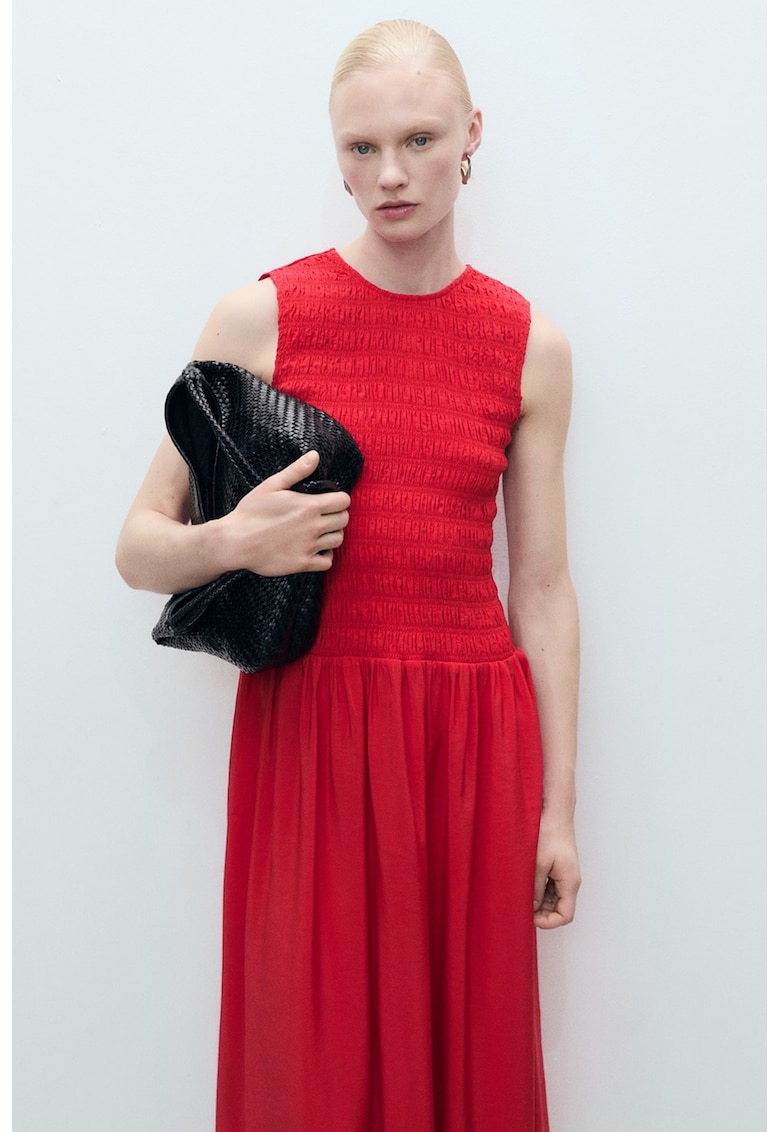 Rochie cu segment transparent - fara maneci