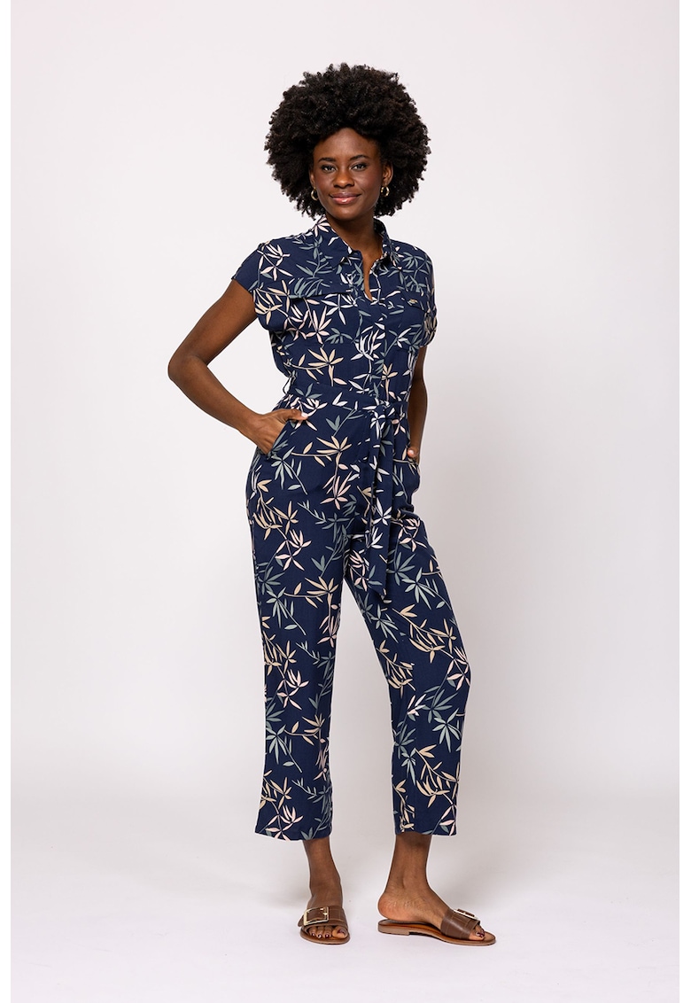 Salopeta cu maneci scurte si imprimeu floral