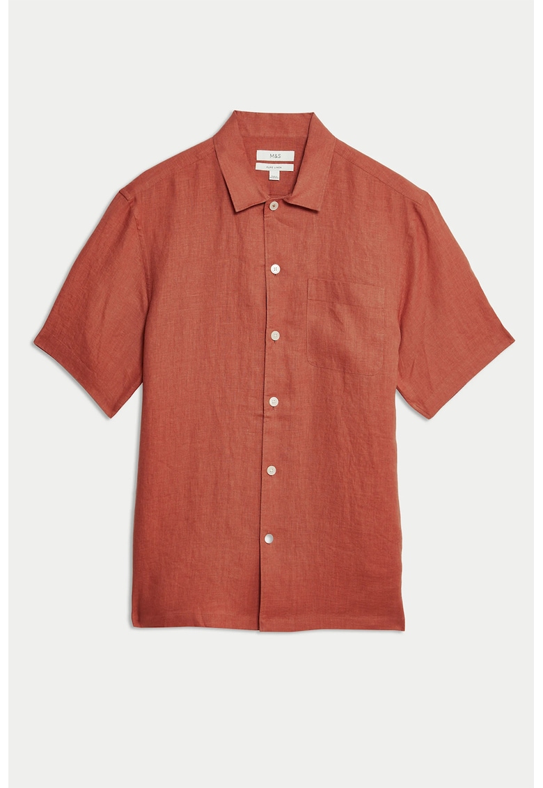 Camasa de in cu maneci scurte Camasa de in cu maneci scurte