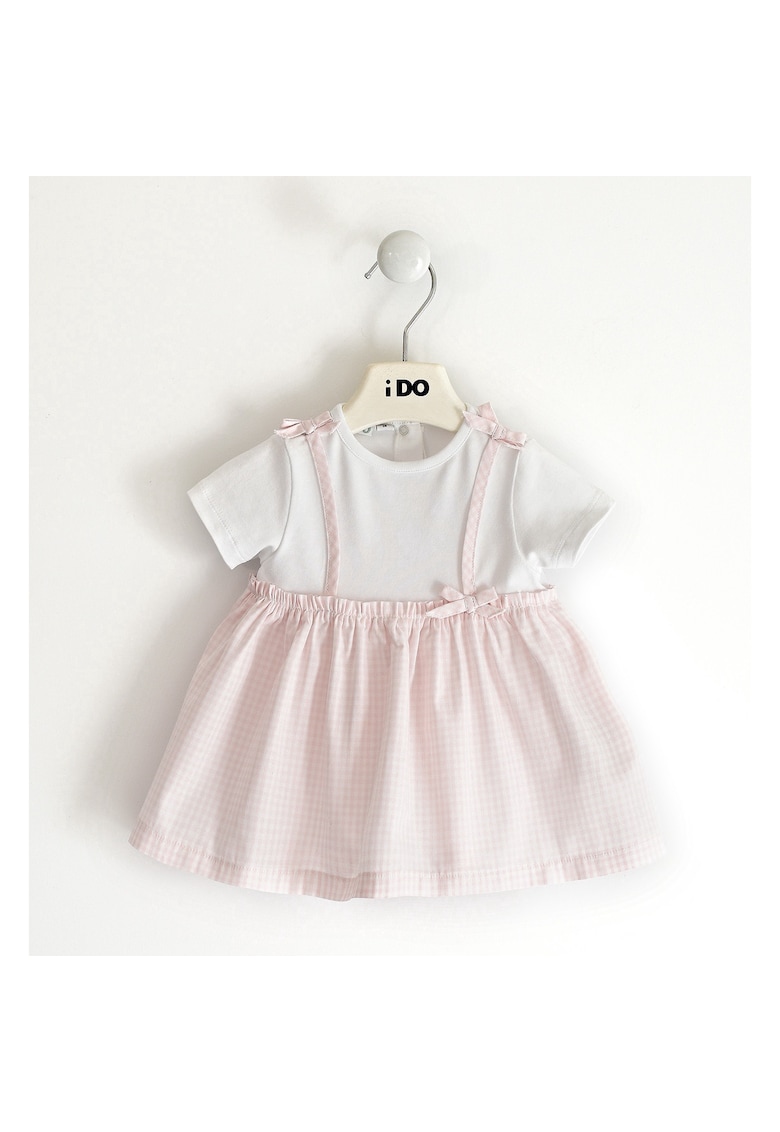 Rochie bicolora pentru fetite - Alb - Roz