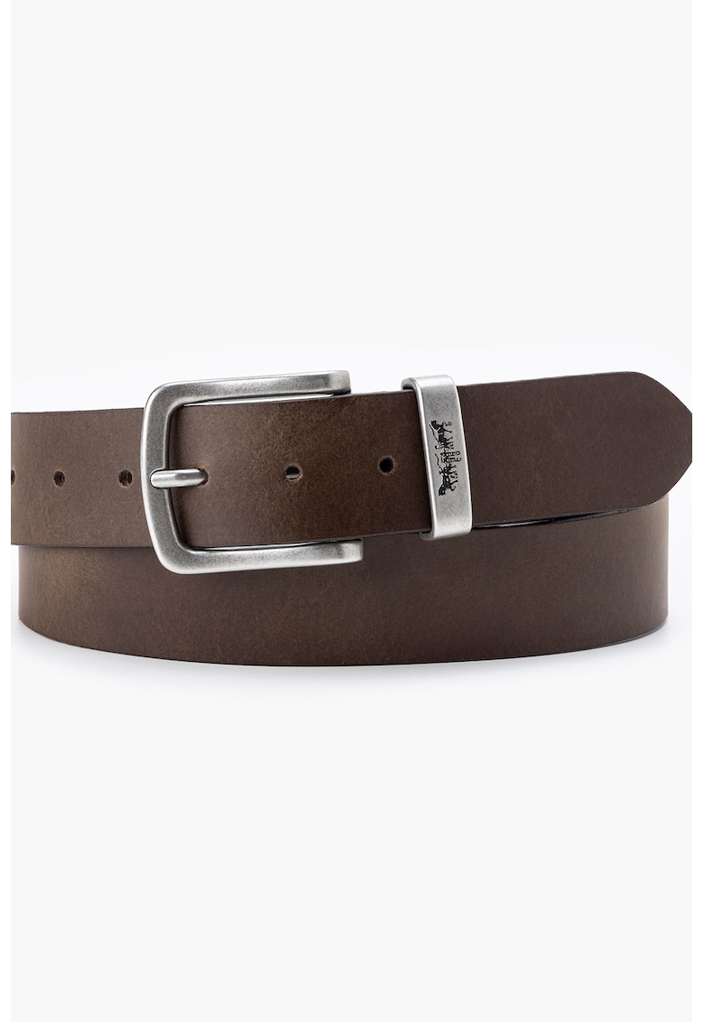 Curea de piele intoarsa cu catarama metalica