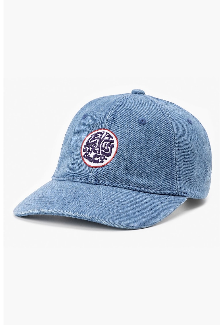 Sapca baseball de denim cu aplicatie logo