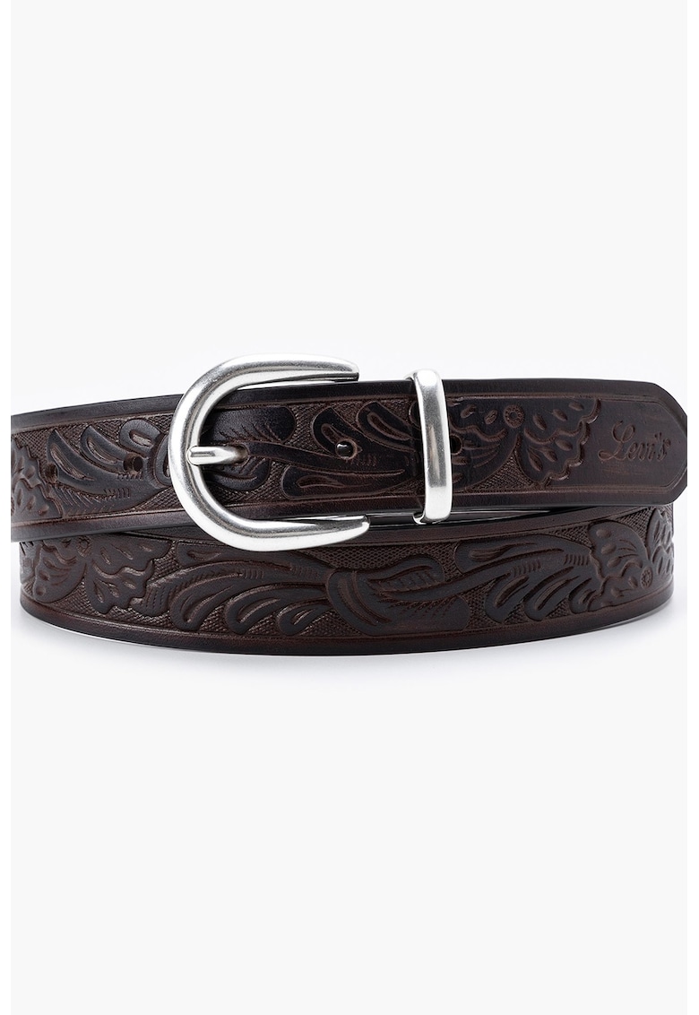 Curea de piele cu o catarama rotunda Phoebe