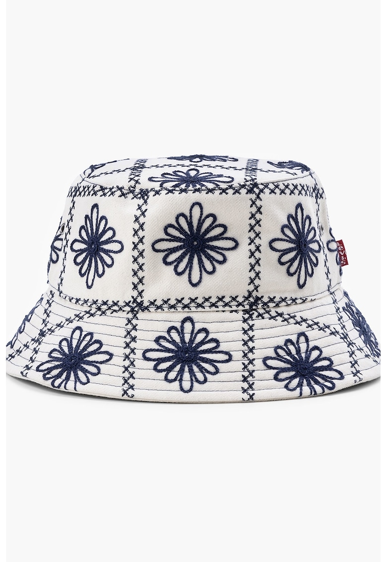 Palarie bucket cu floare brodata