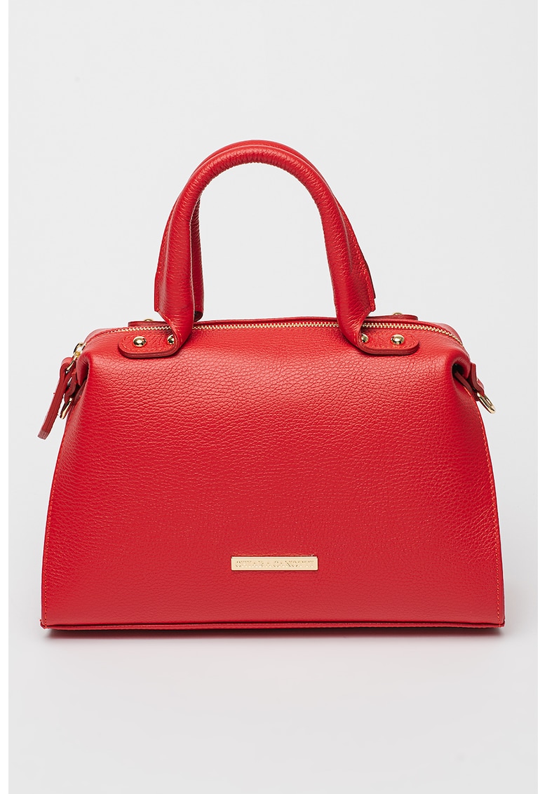 Geanta din piele cu bareta detasabila de umar