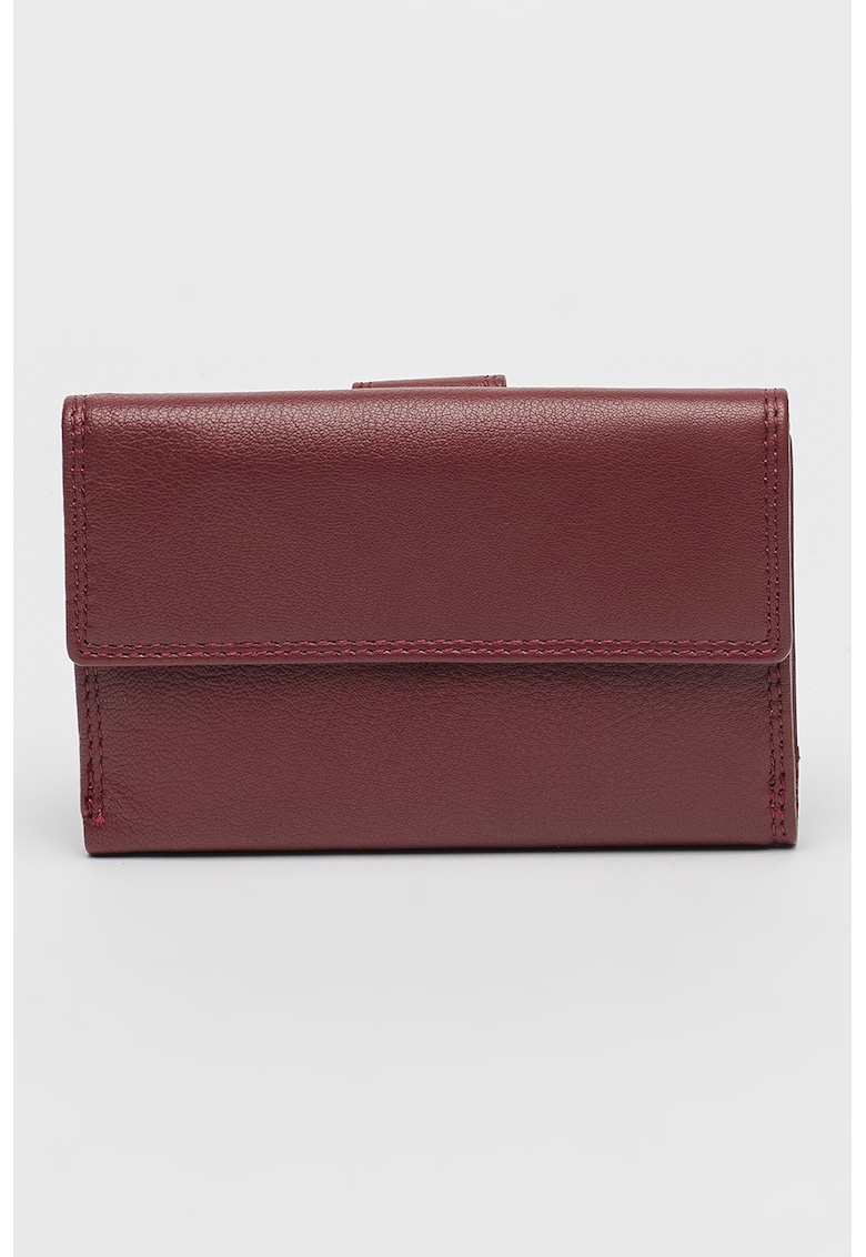 Portofel din piele cu clapa - Violet tyrian