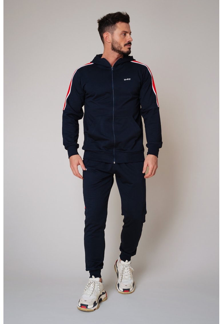Trening Bumbac Moon cu gluga Navy/Red New 9572